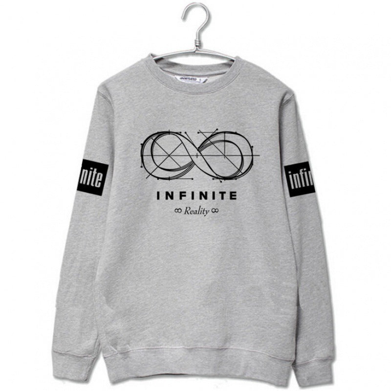 Damen Sweatshirt Endlosschleifen-Design Komfortpassform Grau Eveloria