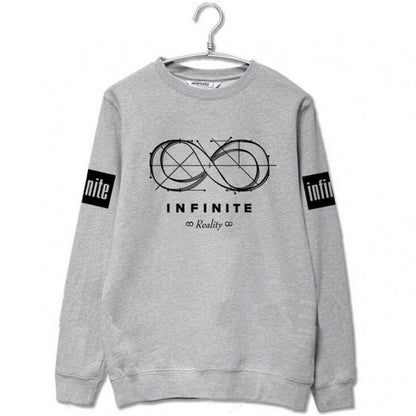 Damen Sweatshirt Endlosschleifen-Design Komfortpassform Grau Eveloria