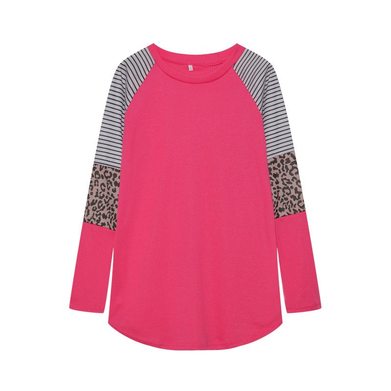 Damen Langarmshirt Tiermuster Streifendesign Eveloria