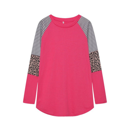 Damen Langarmshirt Tiermuster Streifendesign Eveloria