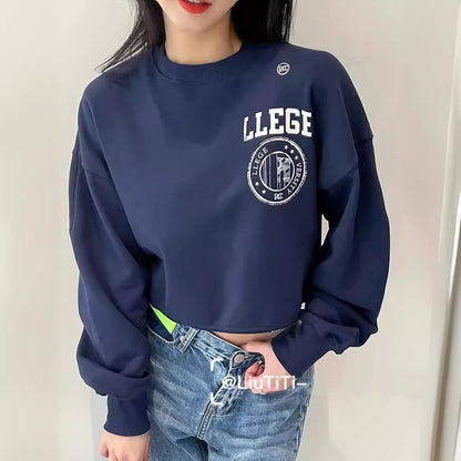 Damen Sweatshirt Oversized Kurz Eveloria