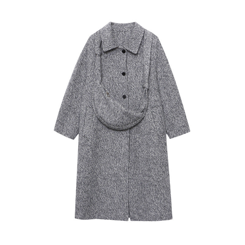 Damen Strickmantel Eleganter Schnitt Mit Taschen
