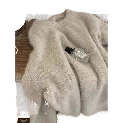 Damen Pullover Feine Strickmischung Bequem Eveloria
