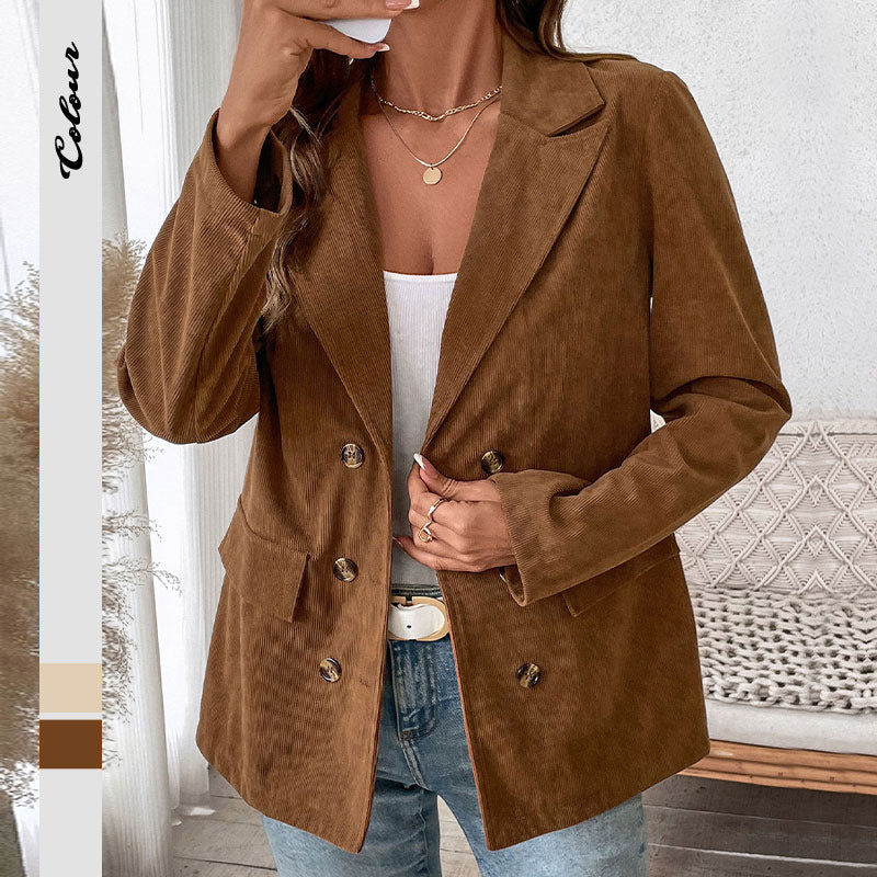 Damen Cord-Blazerjacke Strukturiert Eveloria - Eveloria