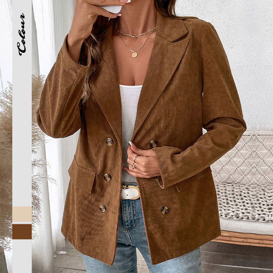 Damen Cord-Blazerjacke Strukturiert Eveloria - Eveloria