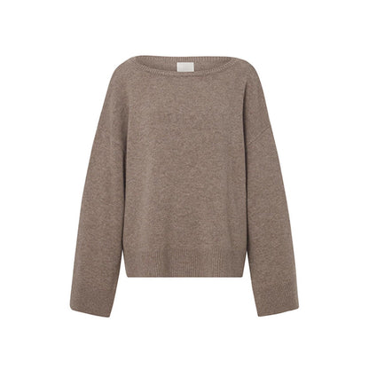 Damen Strickpullover Lässig Weite Passform Eveloria