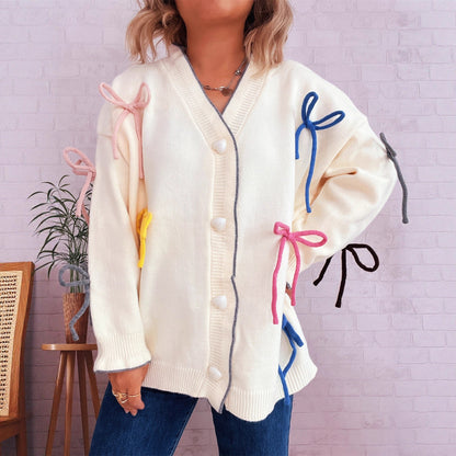 Damen Strickjacke Oversized Bunt Eveloria - Eveloria
