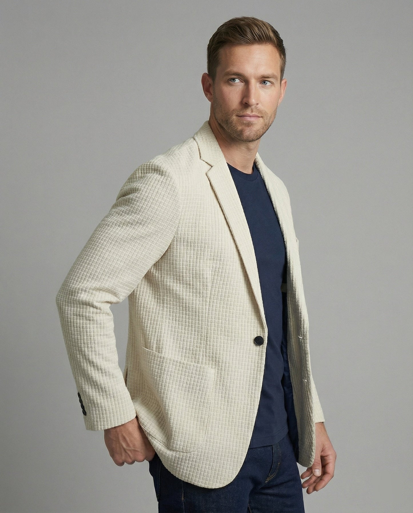 Herren Karierter Blazer modern geschnitten - Eveloria