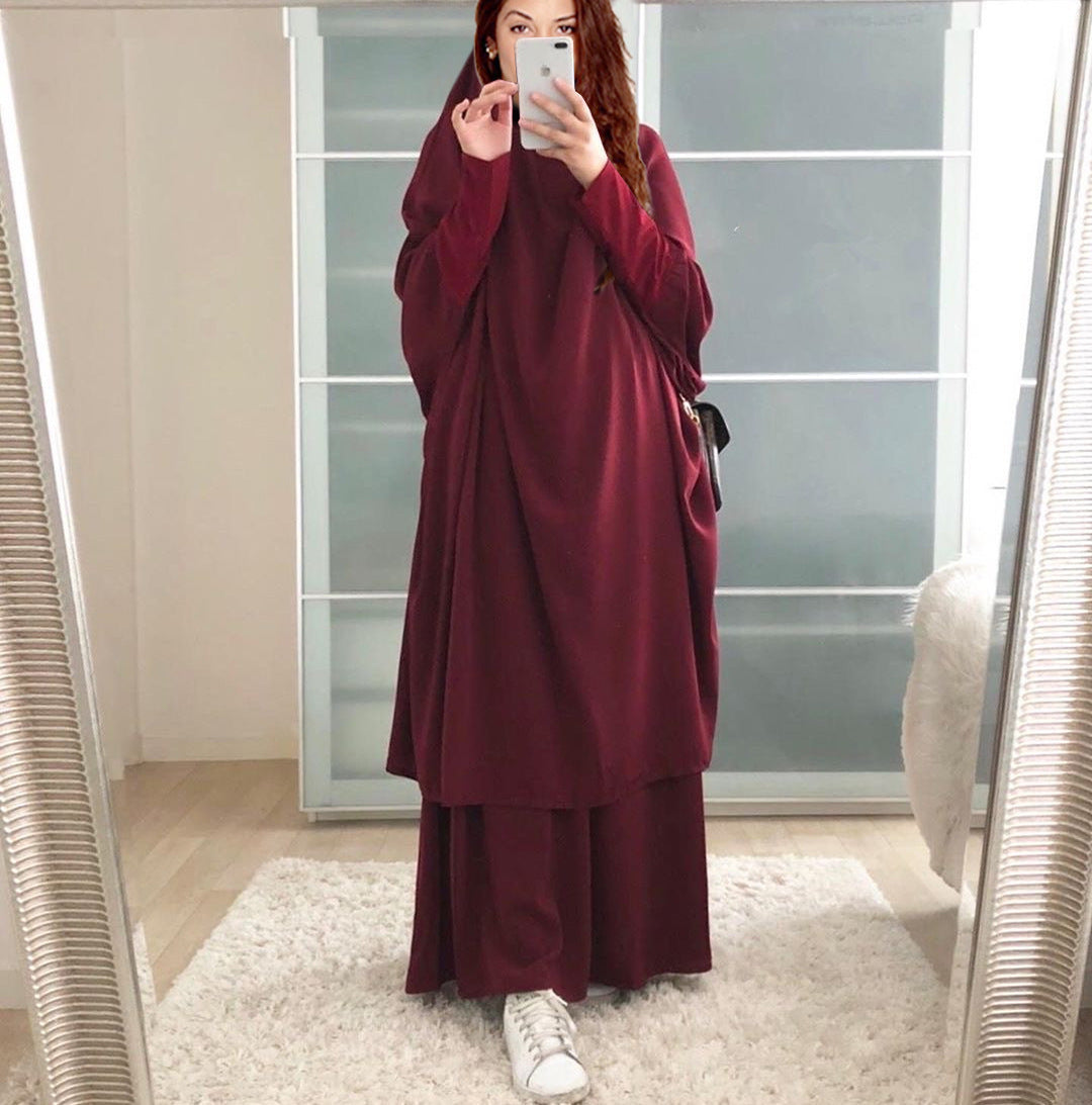 Damen Langarmkaftan Elegant Weit Eveloria