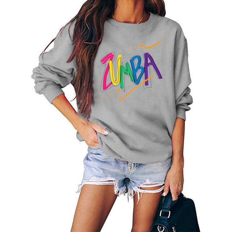 Damen Sweatshirt Modernes Zumba-Design Lässig Eveloria