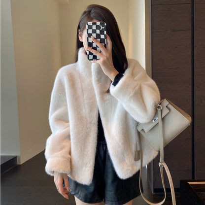 Damen Teddyjacke Kuschelig Eveloria