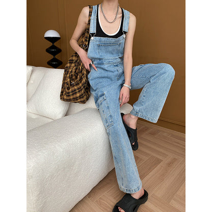 Damen Latzhose Bequem Baumwolle Praktisch