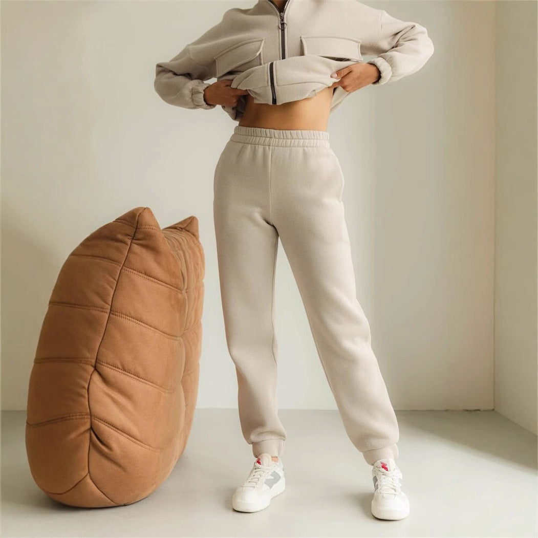 Damen Kapuzenpullover Reißverschluss Taschen Eveloria