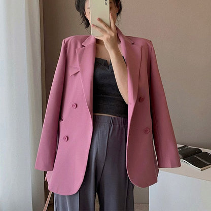 Damen Doppelreiher Blazer Tailliert Eveloria