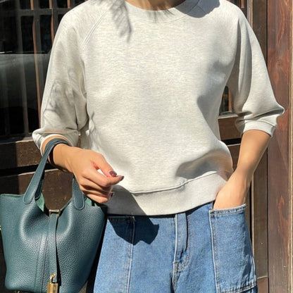 Damen Sweatshirt 3/4-Ärmel Leicht Eveloria