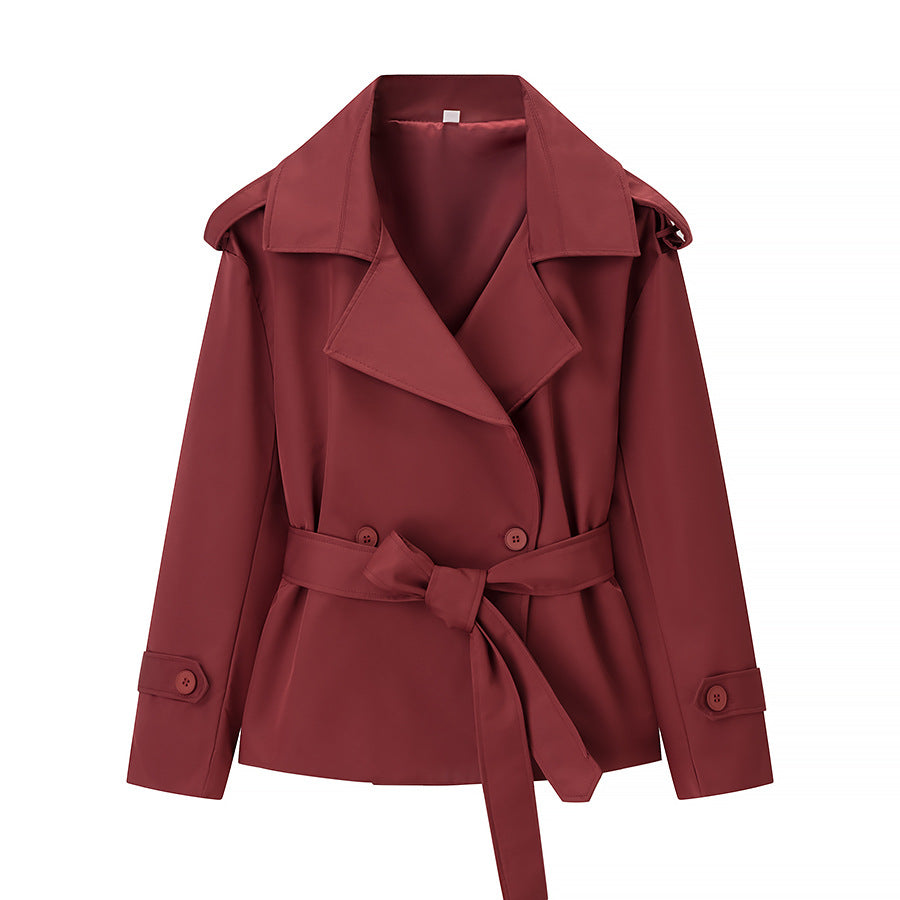 Damen Trenchcoatjacke Gürtel Eveloria Elegantes Design