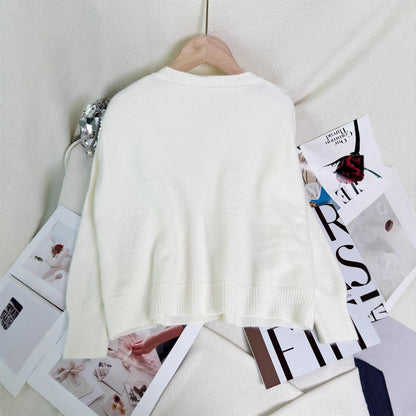 Damen Strickjacke mit Schleifen-Applikationen Eveloria