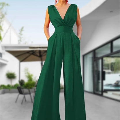 Damen Jumpsuit Eleganter Schnitt Eveloria