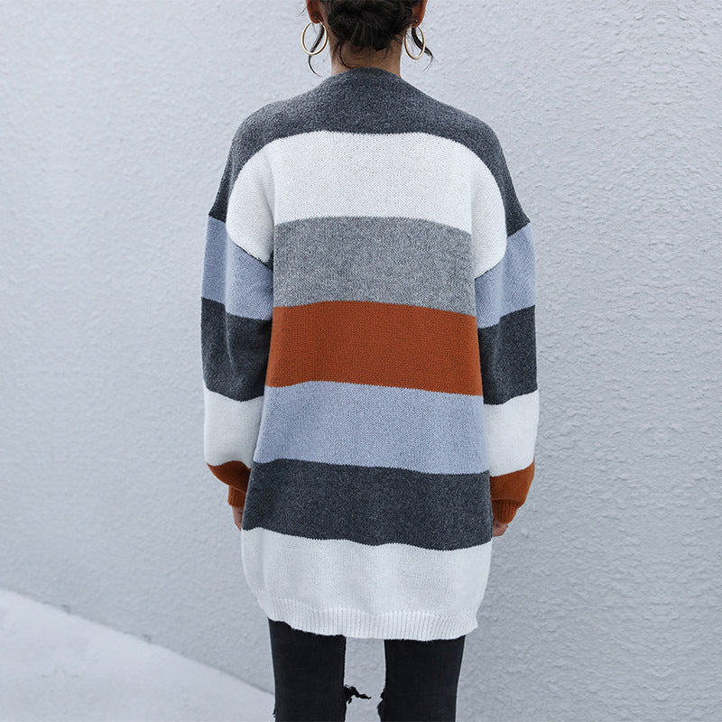 Damen Strickcardigan Weiches Material Bunt