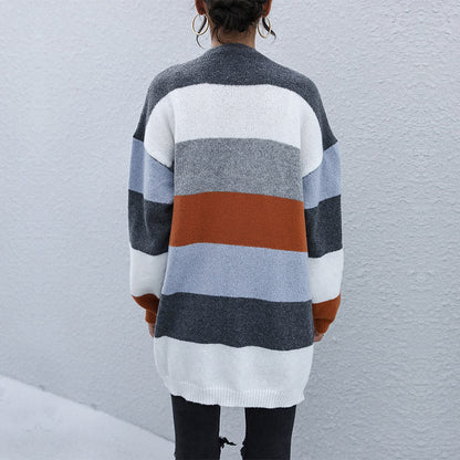 Damen Strickcardigan Weiches Material Bunt