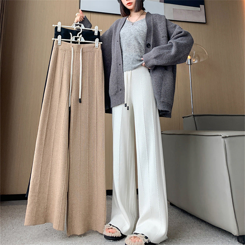 Damen Weite Hose Elastischer Bund Bequem Schwarz Eveloria - Eveloria