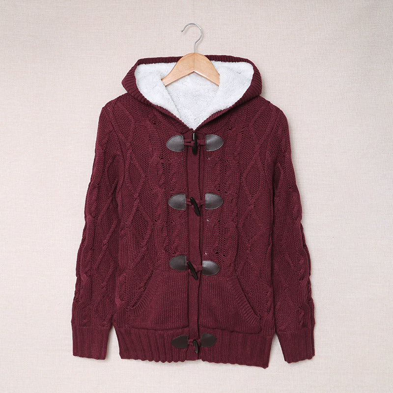 Damen Strickjacke Hochkragen Bequem Grün