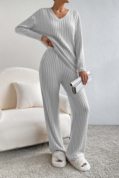 Damen Loungewear-Set Rippenstruktur Eveloria