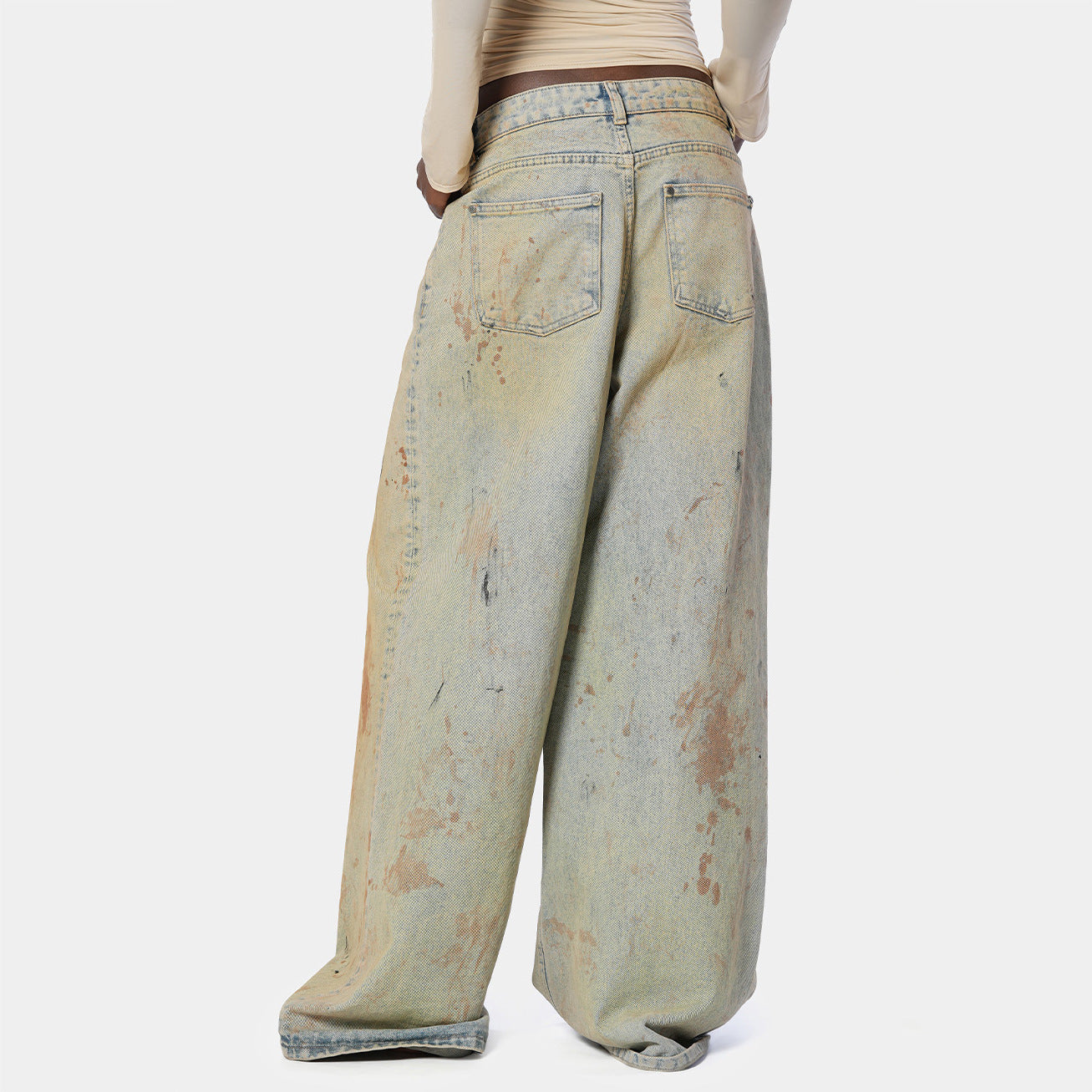 Damen Weite Jeans Kunstwerk-Design Eveloria