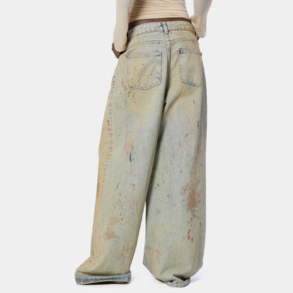 Damen Weite Jeans Kunstwerk-Design Eveloria