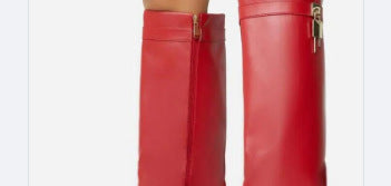 Damen Über-Die-Knie-Stiefel Skulpturales Design Eveloria