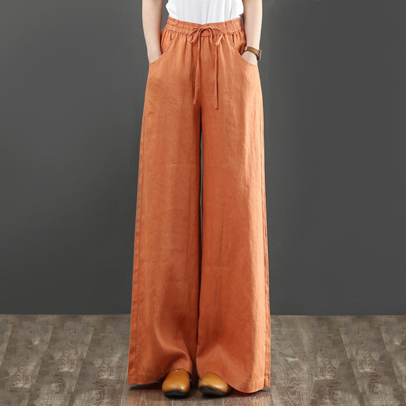 Damen Leinenhosen Weit Evelyn