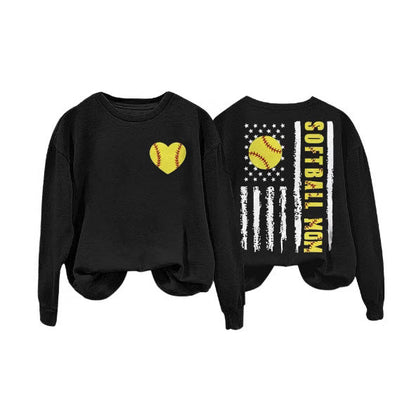 Damen Sweatshirt Softball-Design Eveloria