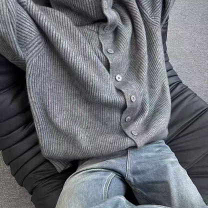 Damen Strickjacke Gemütlich Breite Ärmel Dekorative Knöpfe Eveloria