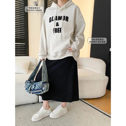 Damen Kapuzenpullover Lässig Mit Schriftzug Eveloria