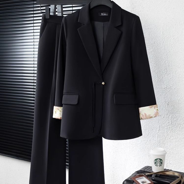 Damen Blazer Ensemble Floral Innenfutter Eveloria