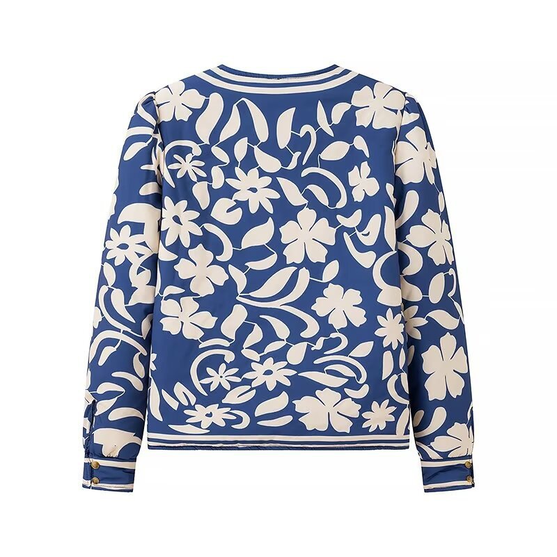 Damen Blumenjacke Elegant Schnitt Eveloria