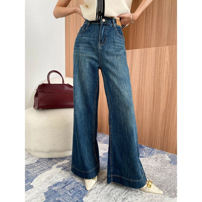 Damen Highwaist Schlagjeans Vintage-Stil Eveloria