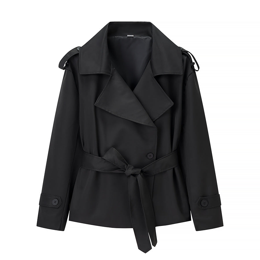 Damen Trenchcoatjacke Gürtel Eveloria Elegantes Design