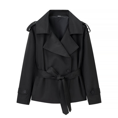 Damen Trenchcoatjacke Gürtel Eveloria Elegantes Design
