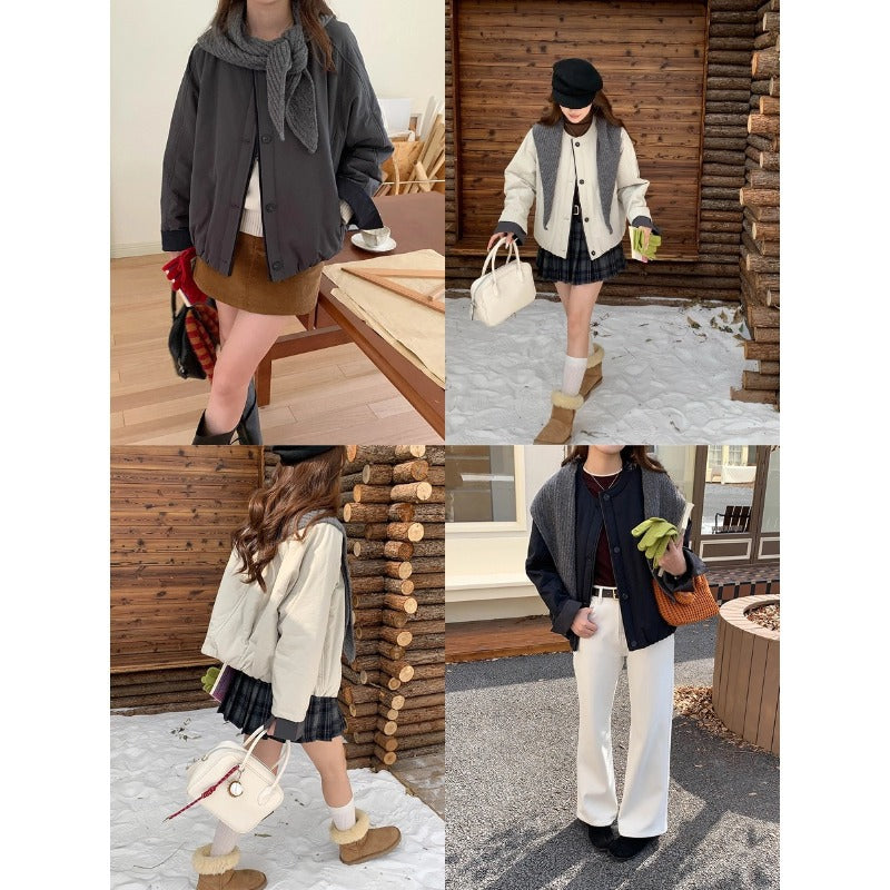 Damen Übergangsjacke Lässig Knöpfe Eleganter Schnitt Eveloria