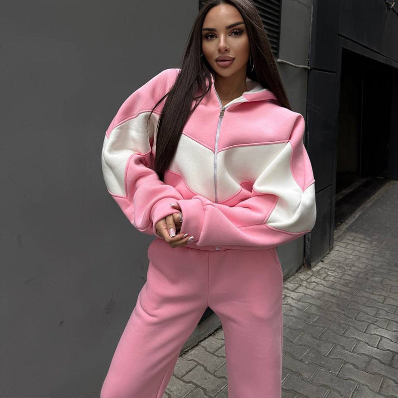 Damen Sportset Kapuzenpullover Jogginghose Eveloria