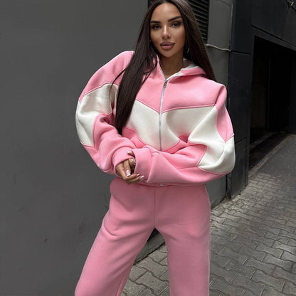 Damen Sportset Kapuzenpullover Jogginghose Eveloria