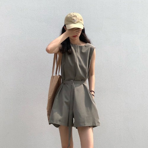 Damen Jumpsuit Tailliert Mit Taschen Eveloria Schwarz - Eveloria