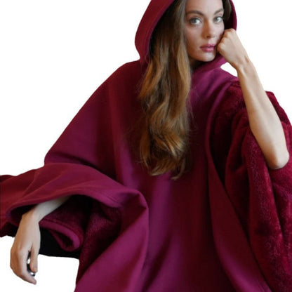 Damen Poncho-Decke mit Kapuze Multifunktionell Eveloria