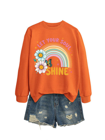Damen Sweatshirt Bunt Florales Grafikdesign Eveloria