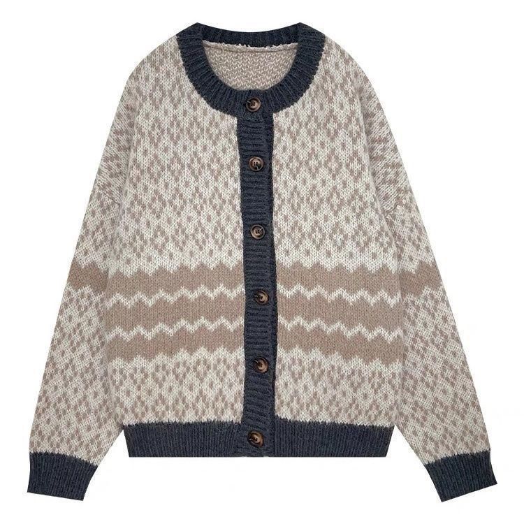 Damen Strickjacke Norweger-Stil Eveloria