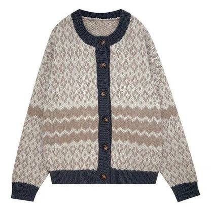 Damen Strickjacke Norweger-Stil Eveloria