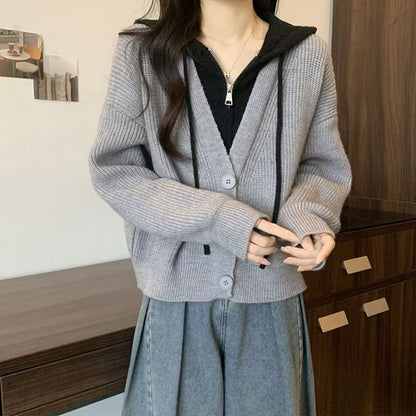 Damen Wickeljacke mit Kapuze Modisch