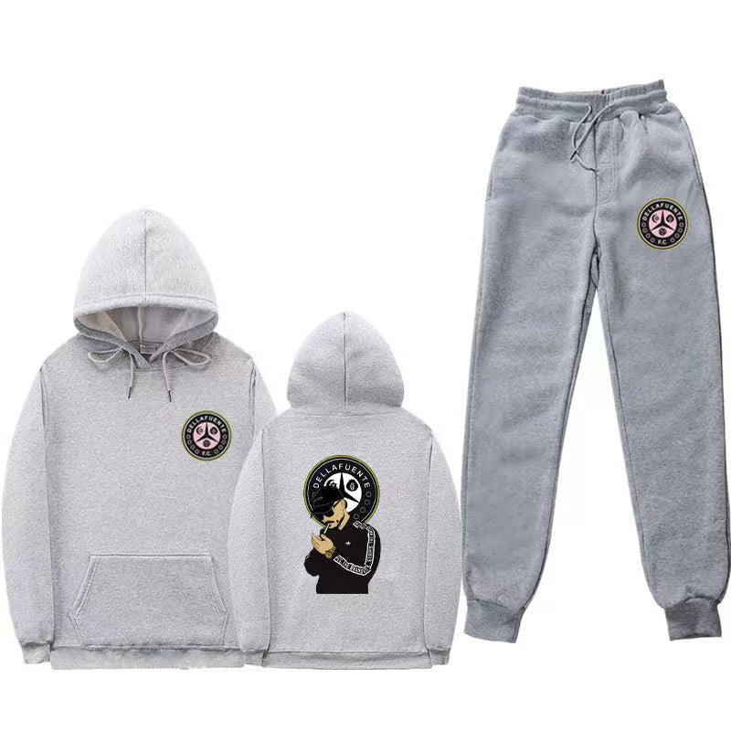 Damen Kapuzenpullover-Set mit Jogginghose, einzigartigem Druck,