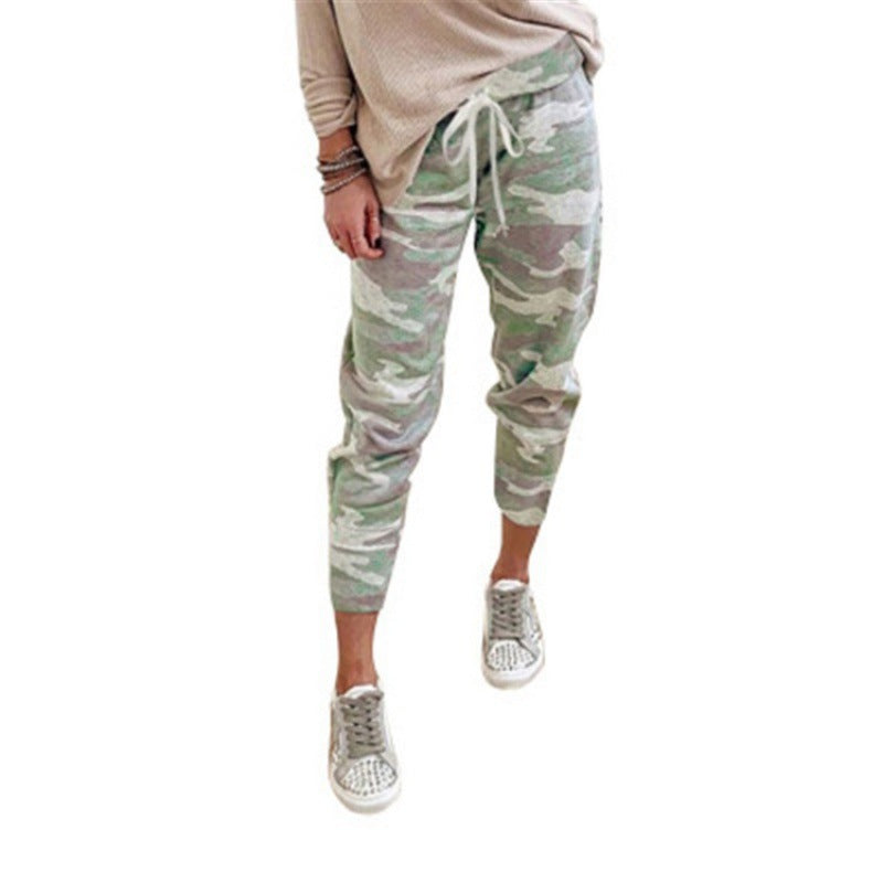 Damen Jogginghose Camouflage Elastisch Eveloria